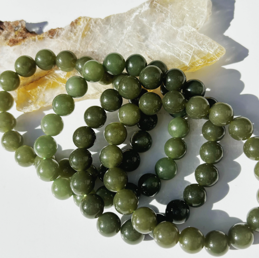 Deep Green Burmese Jade in HQ 10mm