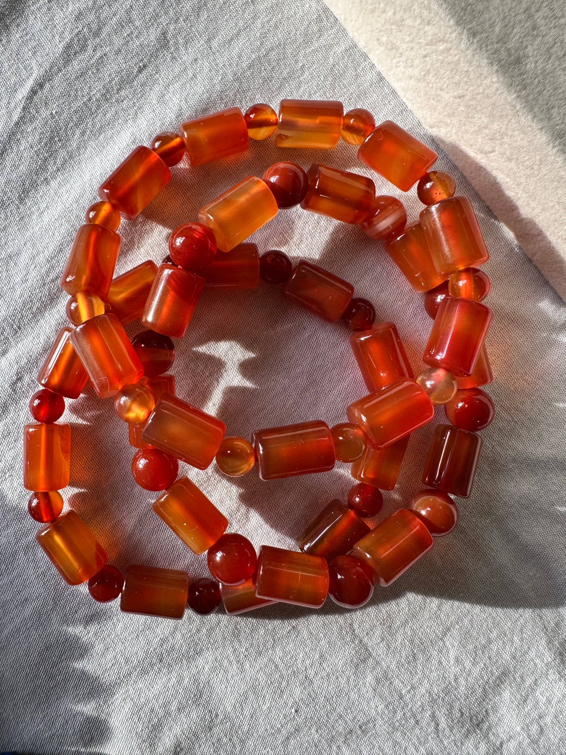 Carnelian Duo-shaped Bracelet